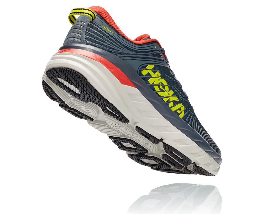 Hoka One One Running Shoes Mens Navy - Bondi 7 - 03518DGOU